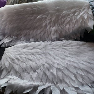 White bird arm wings bird costume cosplay flexible arm wings halloween costume moveable  white angel for women and children festival dance