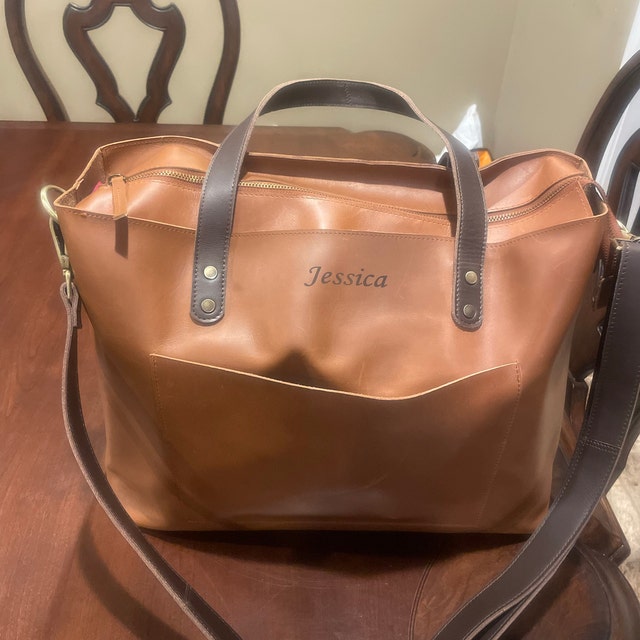 large leather tote bag for women work bag laptop bag leather purse handbag oversized shoulder bag gift for mom handmade travel teacher totes