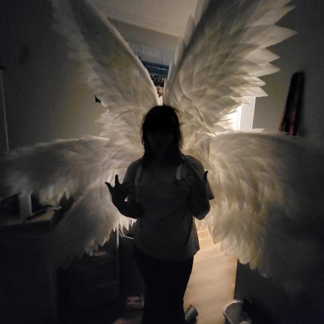Seraphim Angel Wings for Photoshoot, Large White Costume Wings for Festival, Cosplay, Halloween, Fantasy Angel Prop