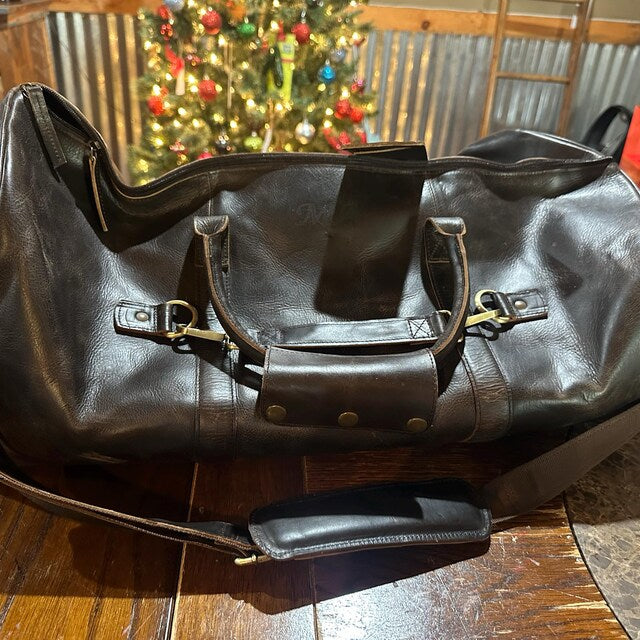 leather weekender bag full grain gift men duffel overnight bag leather duffle weekend travel gym bag with shoe compartment men fathers gift
