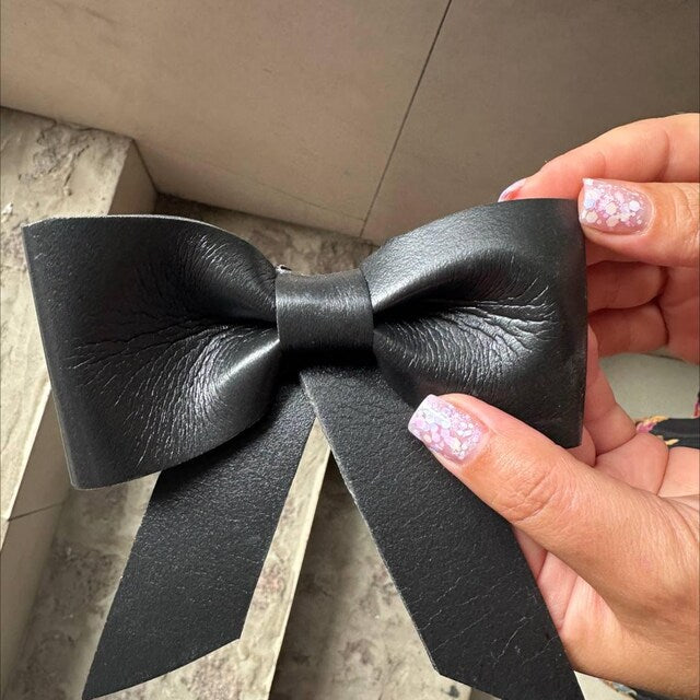 Black White Bow Garland, Bow Banner Decor, Party Garland, Mantel Garland, Outdoor Decor, Festive Home Decoration