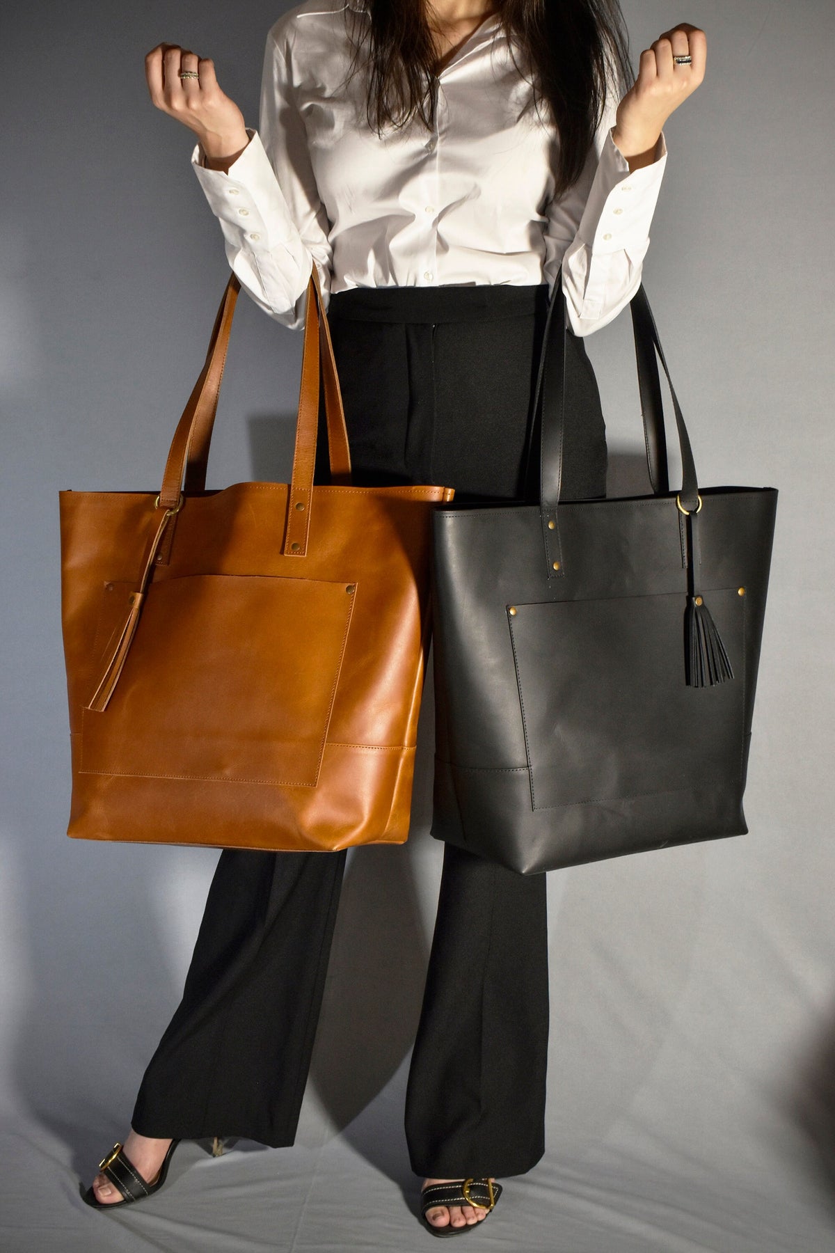 Leather tote bag for women zipper black leather tote bag work bag anniversary gifts for her woman leather purse shopper tote birthday gift