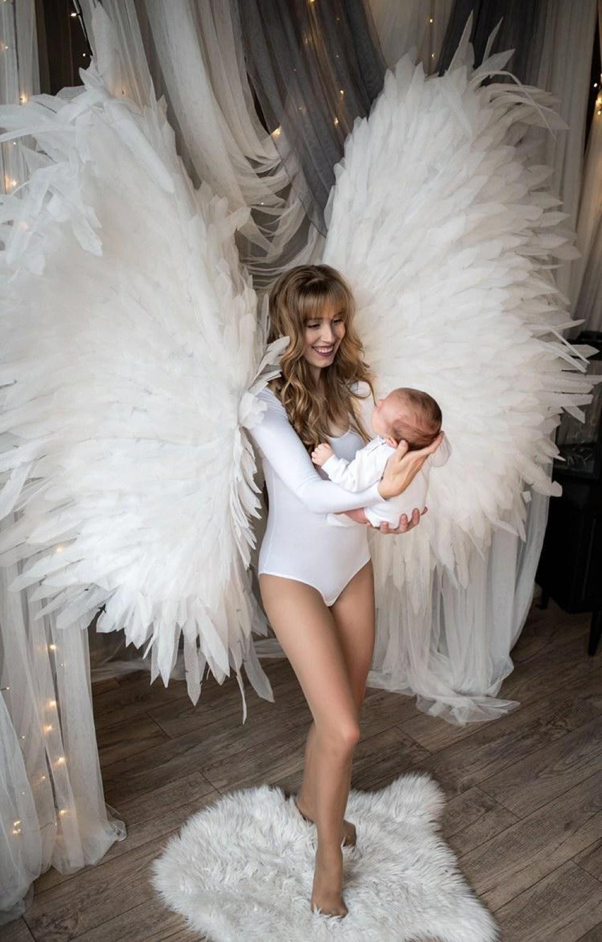 Angel costume Wings cosplay costume white wings adult halloween costume women Christmas image 3