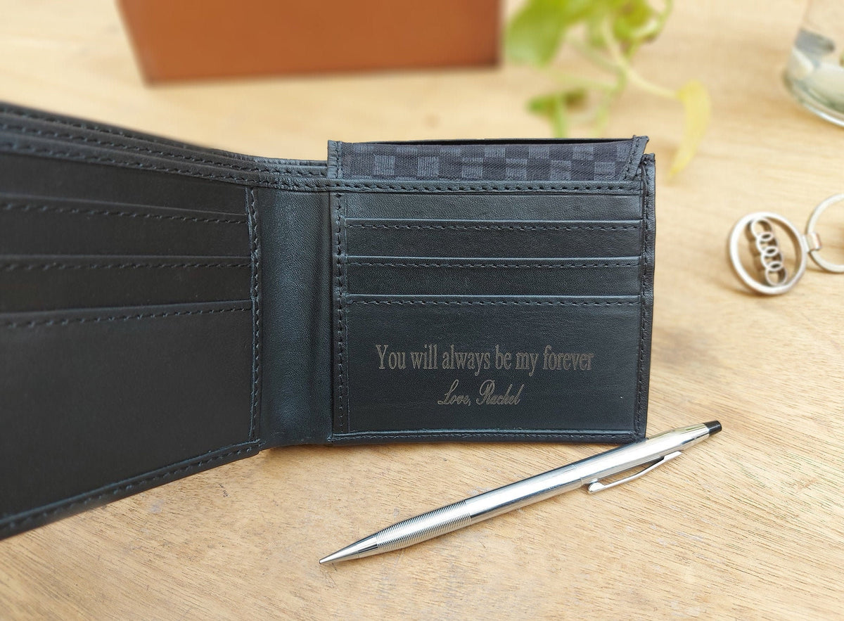 leather wallet men wedding gift for him personalized wallet trifold gift men engraved christmas boyfriend minimalist wallet groomsmen custom