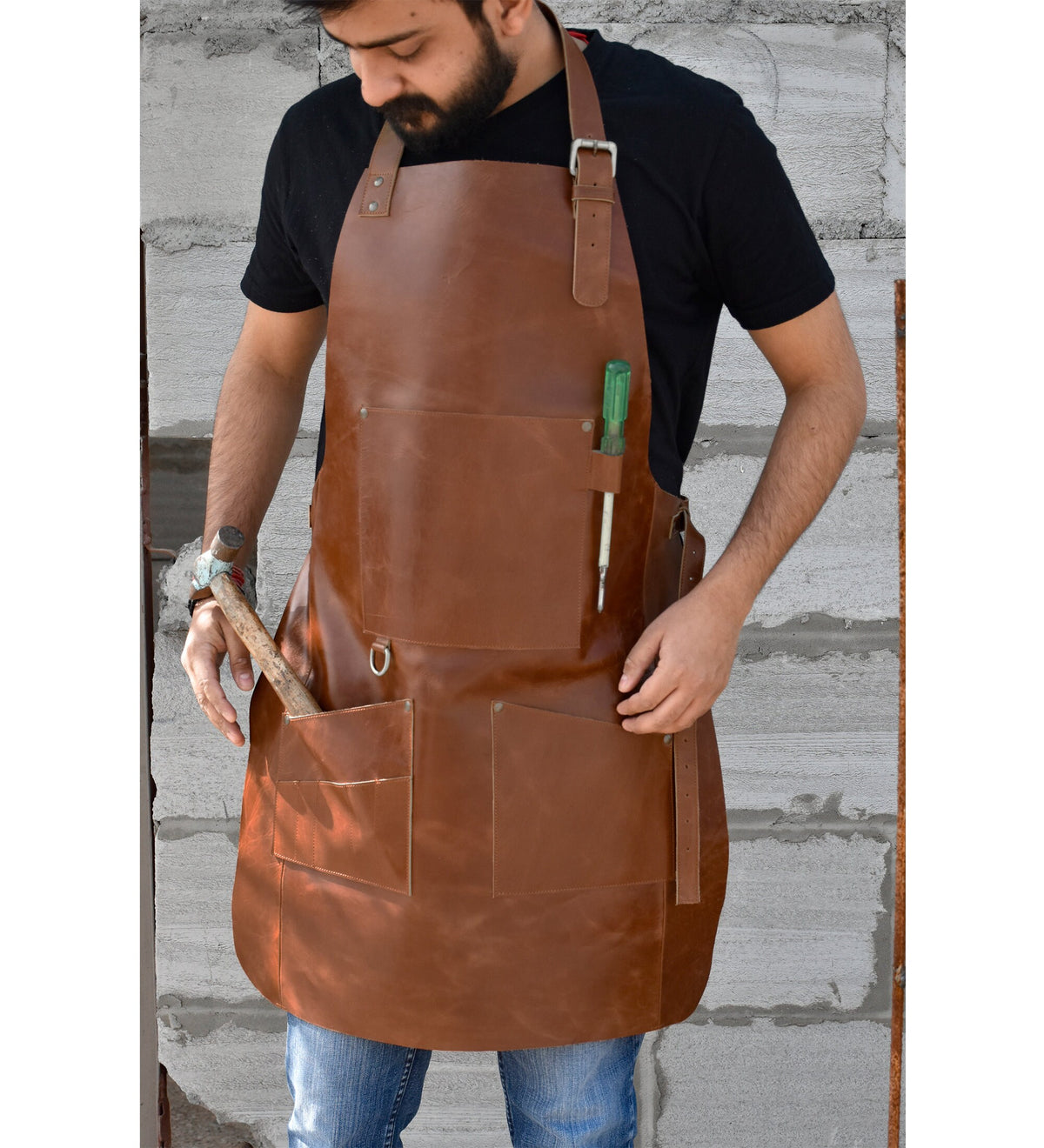 leather apron men blacksmith woodworking apron for men chef work custom apron boyfriend gift for him housewarming gift personalized apron