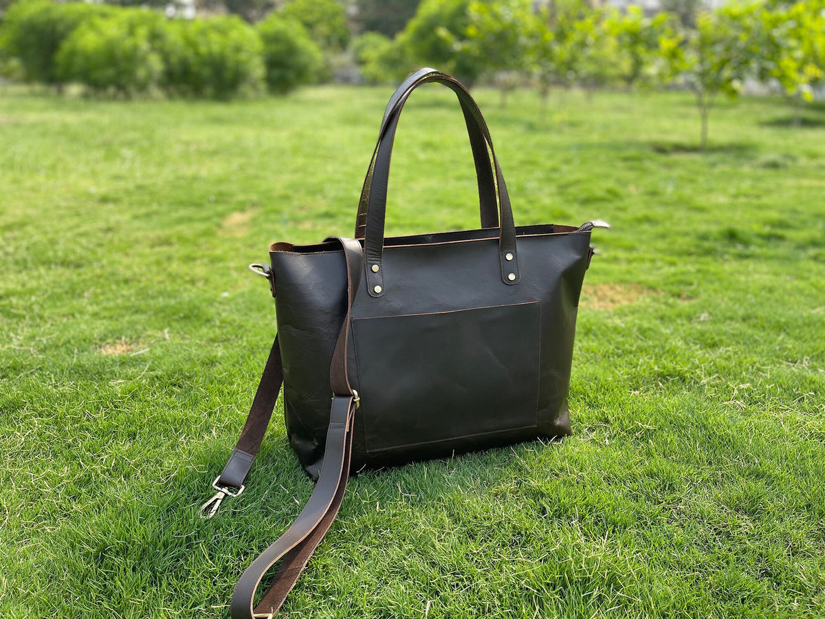 leather tote bag mom women work maid of honour Mothers day minimalist bag shoulder personalized shopper bridesmaid gift for her girlfriend