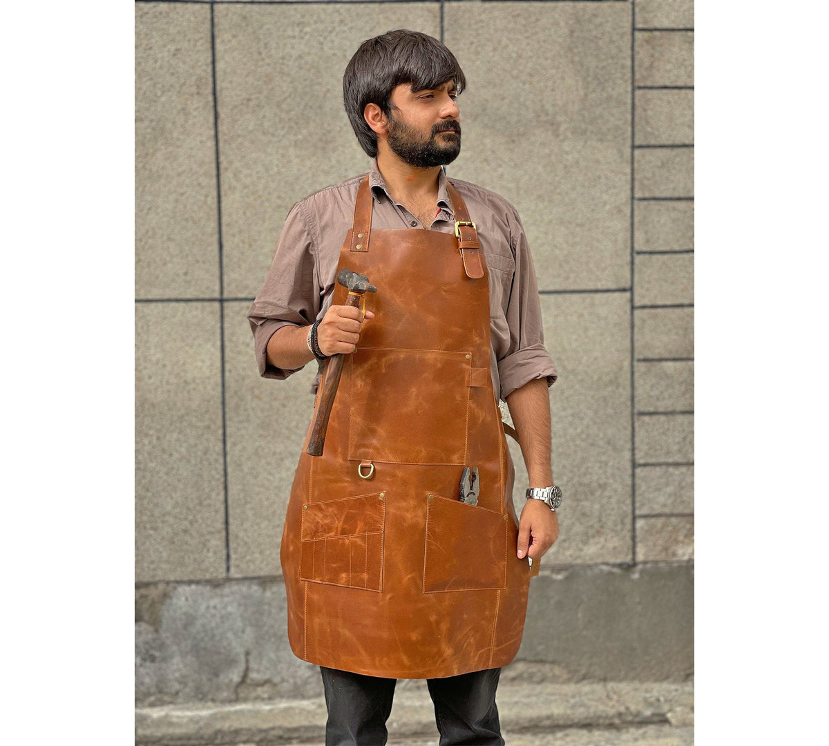 leather apron men blacksmith apron woodworking apron work apron BBQ apron butcher chef apron Personalized gifts for him customised for women