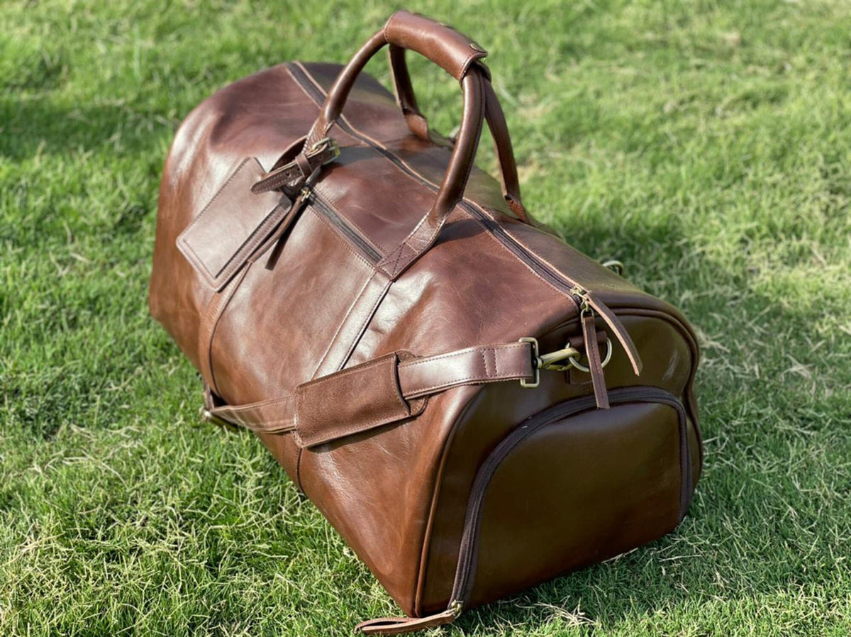 Christmas gifts weekender bags Personalized duffel overnight travel bag gift for dad full grain leather holdall luggage bag weekend bag mens