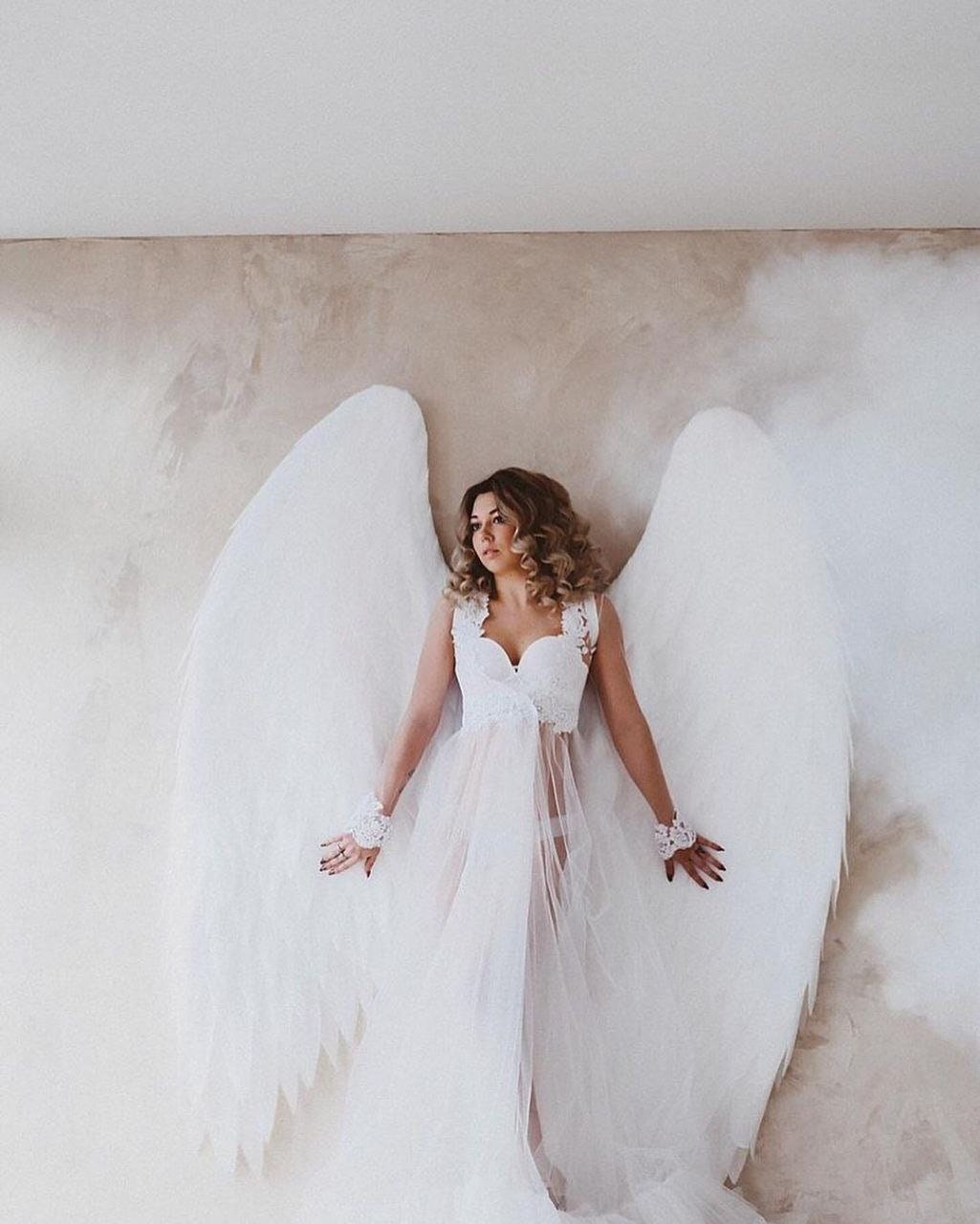 Аngel wings costume white large cosplay adult carnival maternity wings burlesque sexy costume halloween Christmas burning man costumes image 5