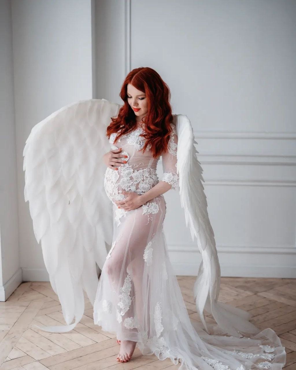 Angel wings white costume adult halloween christmas cosplay halloween white wings image 8