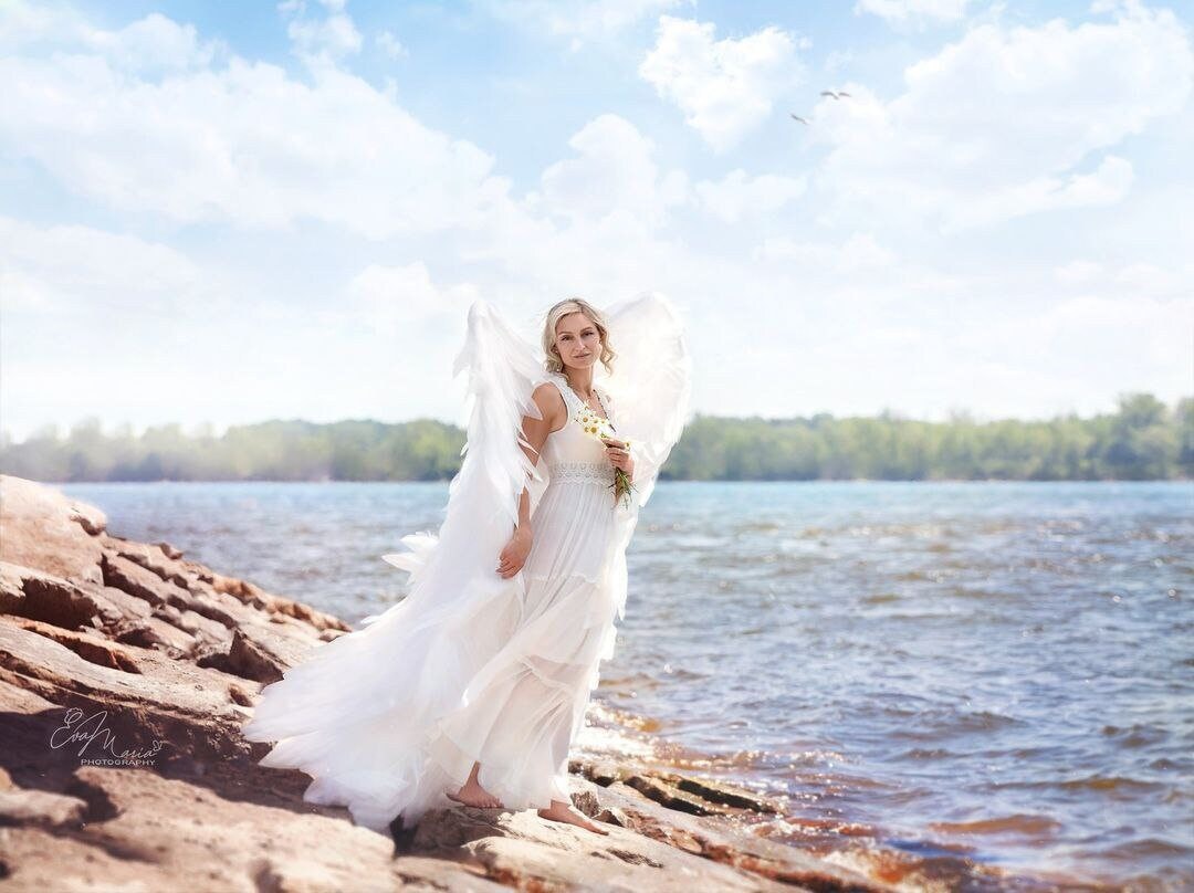 Handmade White Angel Wings: Cosplay, Photo Props, Maternity Outfit Carnival Costume