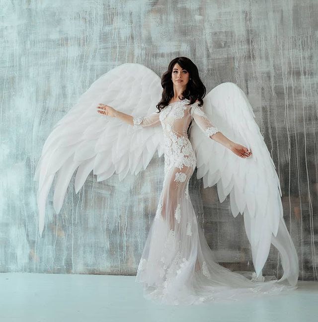 White Angel Wings Costume, Adult Cosplay Photo Prop image 10