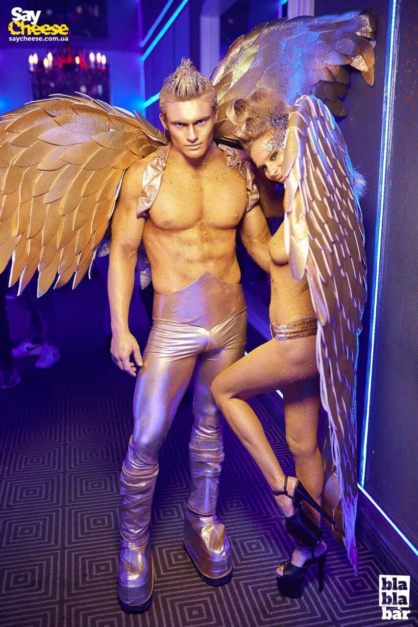 Golden Angel Wings Isolon Cosplay Costume, Fairy Phoenix Halloween Party Accessory image 3