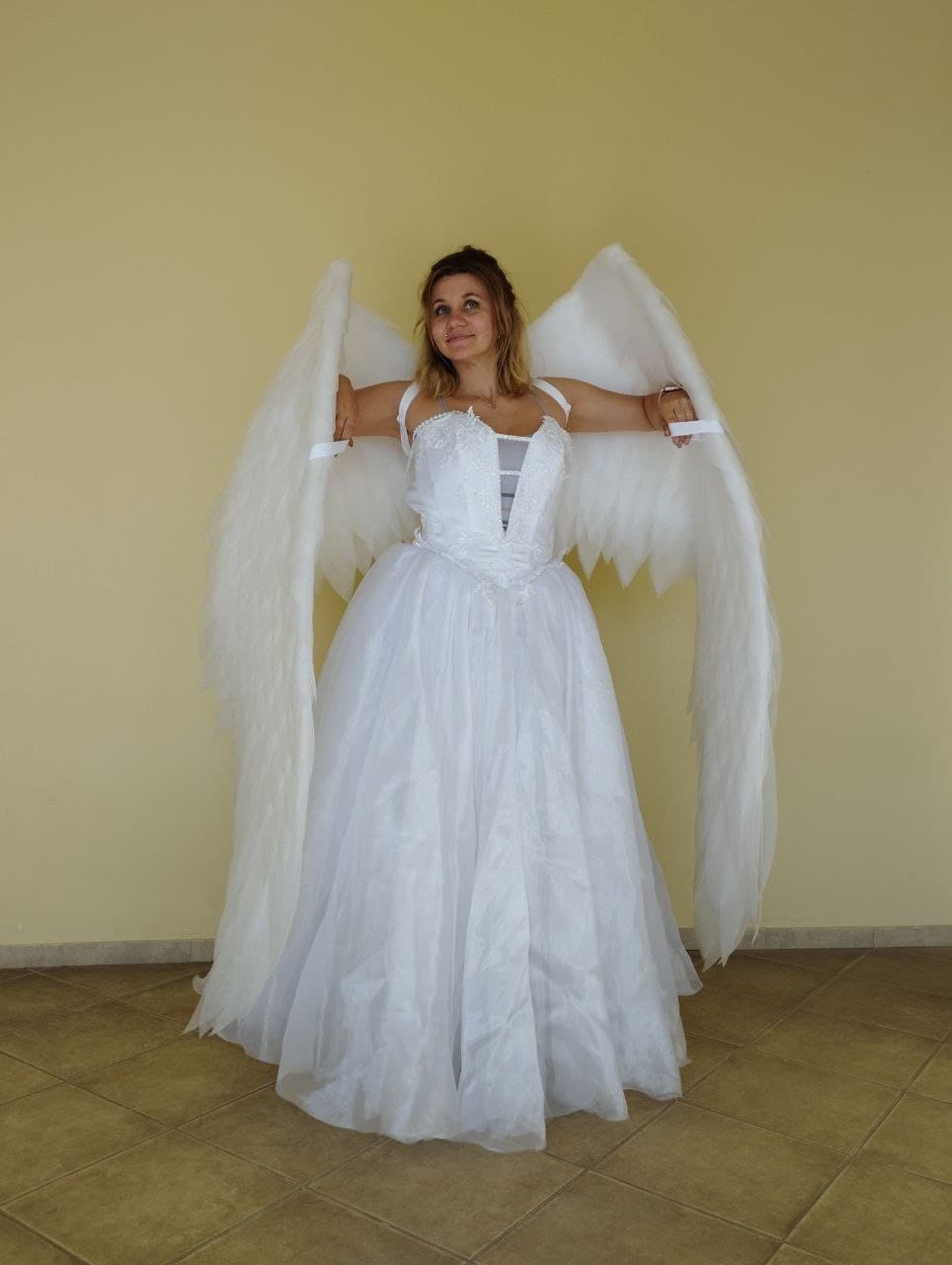 Angel wings white costume adult halloween christmas cosplay halloween white wings image 2