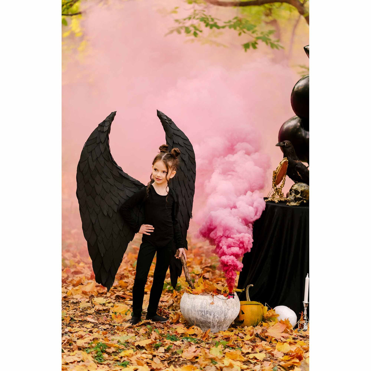 Black Angel Wings, Demon Wings, Dragon Wings, Gothic Cosplay Wings, Dark Angel Costume, Raven Vampire Fantasy, Kids Dragon Wings image 1