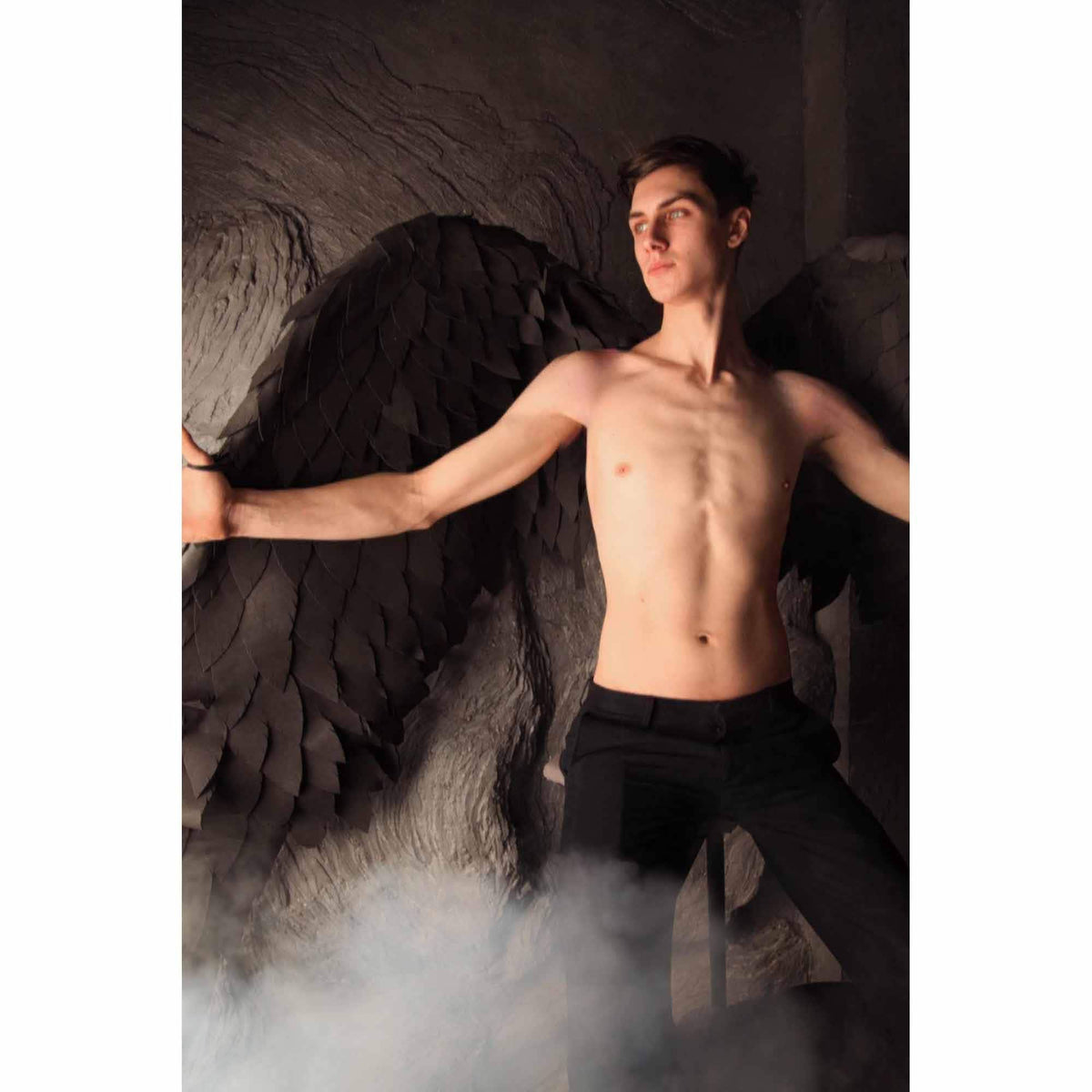 Black angel wings costume cosplay props devil large big angel wings halloween party festival image 1