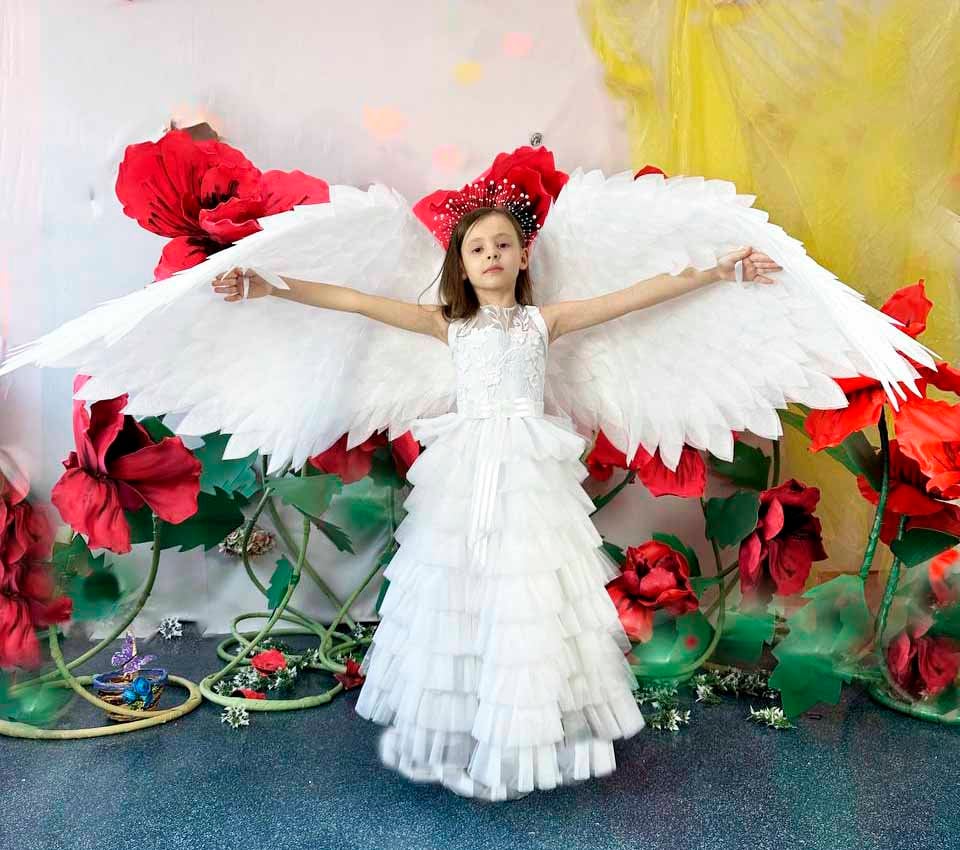 Angel wings costume  baby cosplay white angel wings birds wings cosplay photo props birthday girl outfit cupid