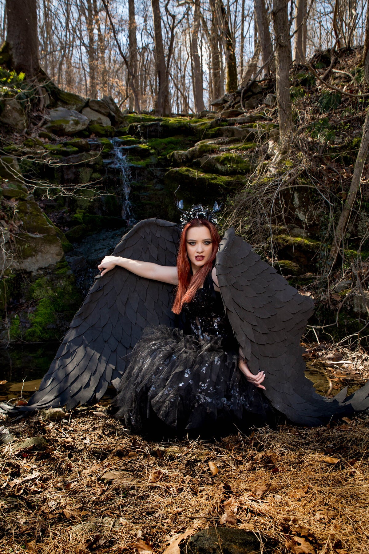 Black angel wings costume cosplay props devil large big angel wings halloween party festival image 6