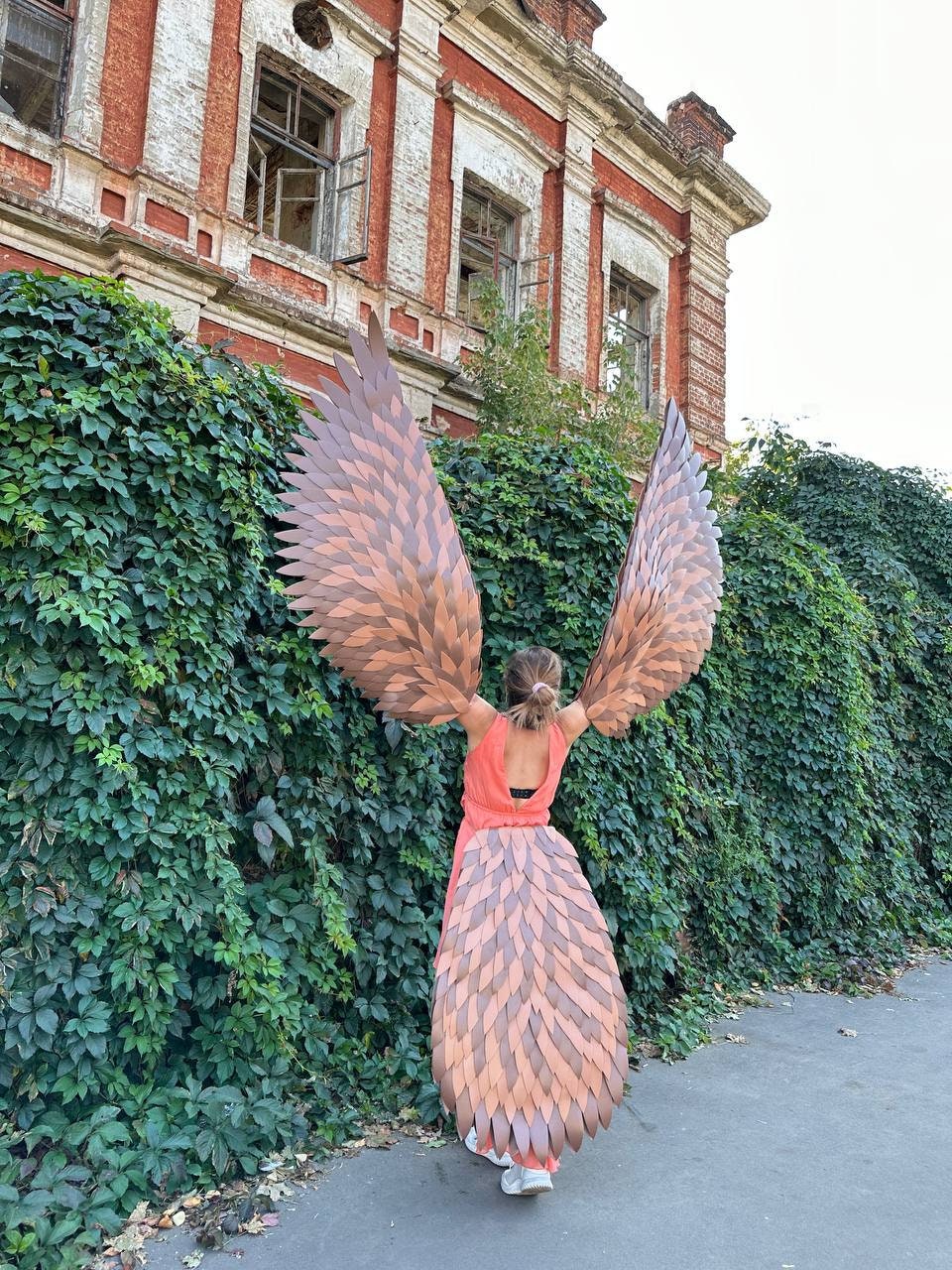 Bird Wings Costume, Barn Owl Wings, Eagle Wings, Hawk and Falcon Fantasy Bird Costume image 9