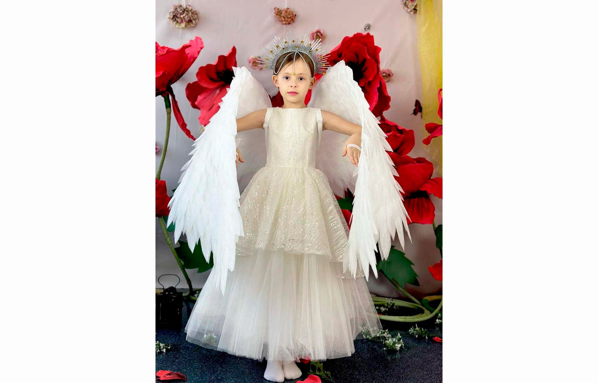 Baby cosplay angel wings costume  white angel wings birds wings cosplay photo props birthday girl outfit cupid