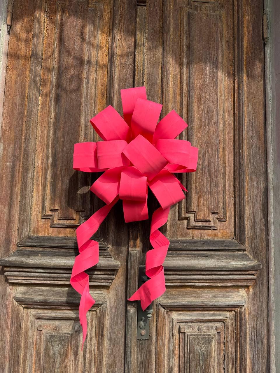 Large Red Door Bow – Front Door Decoration, Big Gift Bow for Christmas, Wedding, Birthday, Holiday or Home Decor