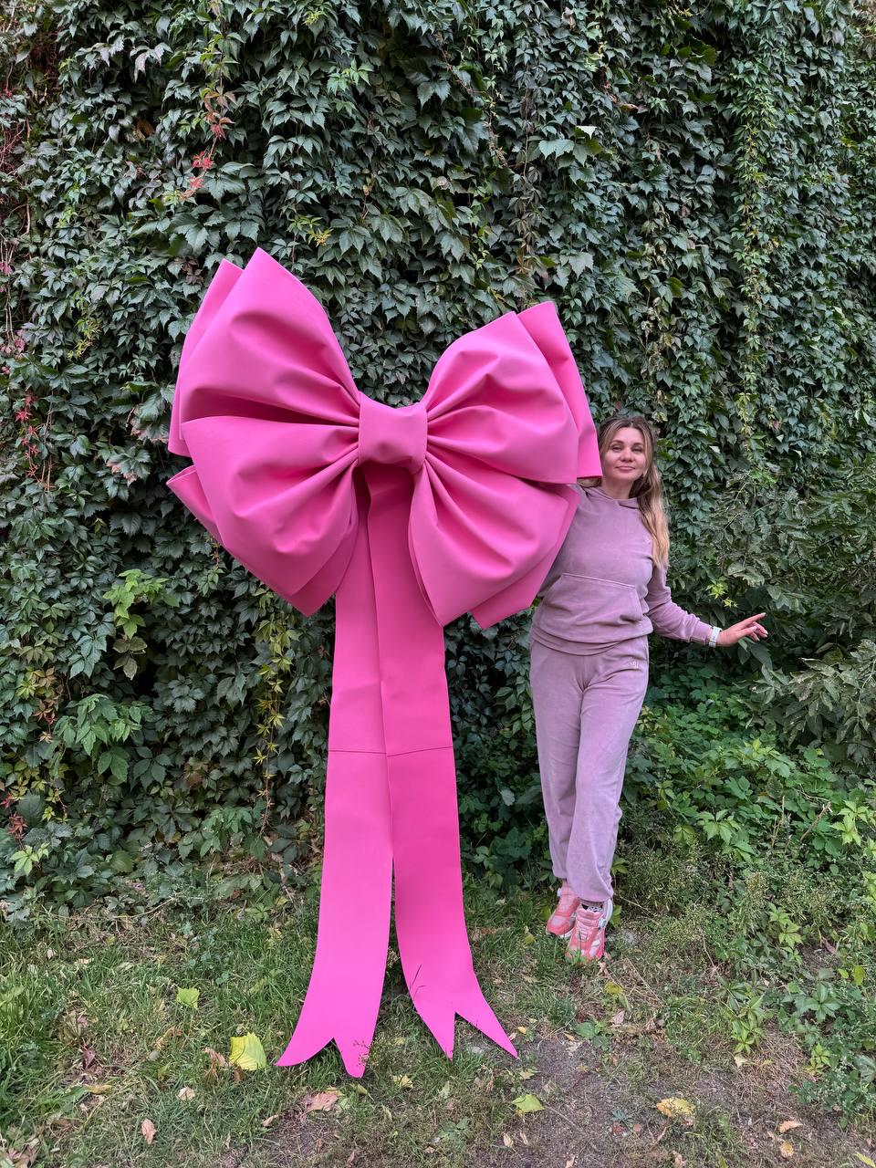 Large Pink Bow for Valentine’s Day Decor Oversized Decorative Bow for Gifts Wreaths and Storefront Display