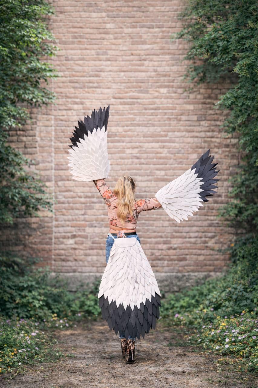 Bird Wings Costume, Arm Wings, White Bird Wings, Cosplay Wings, Wearable Wings, Dance Costume, Festival Costume, Adult & Kids