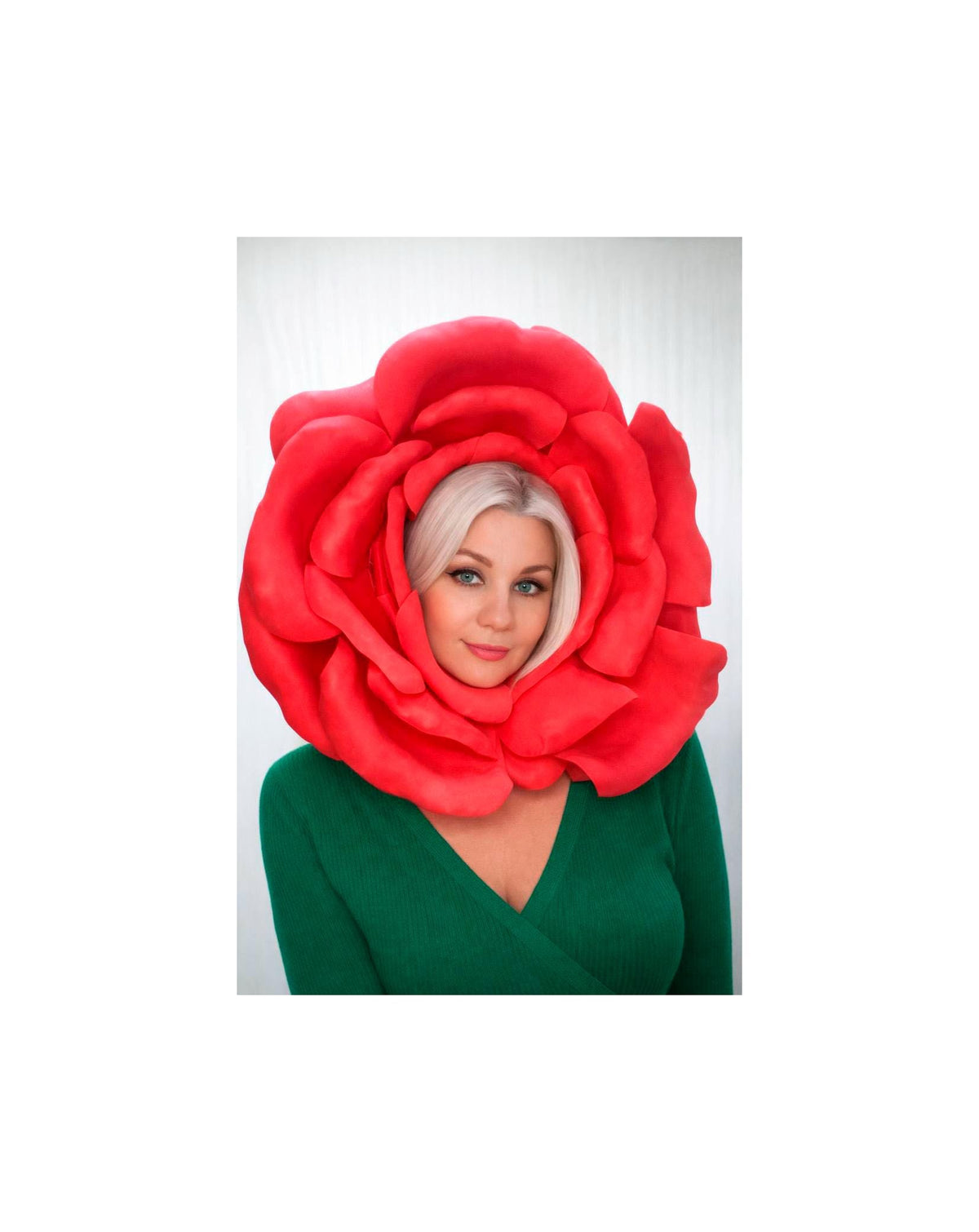 Red Rose Flower Crown, Fantasy Floral Headpiece, Festival Costume Accessory, Floral Fantasy Style