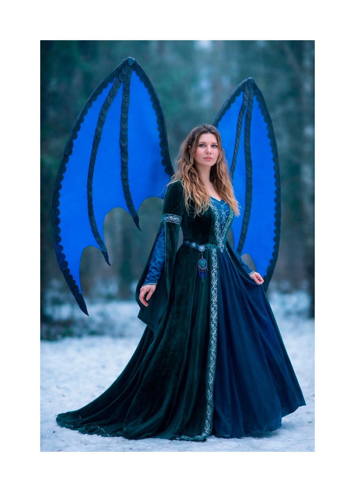 Dragon Cosplay Wings with Demon Tail, Gothic Dark Angel Costume, Big Black Bat Fairy Wings for Fursuit