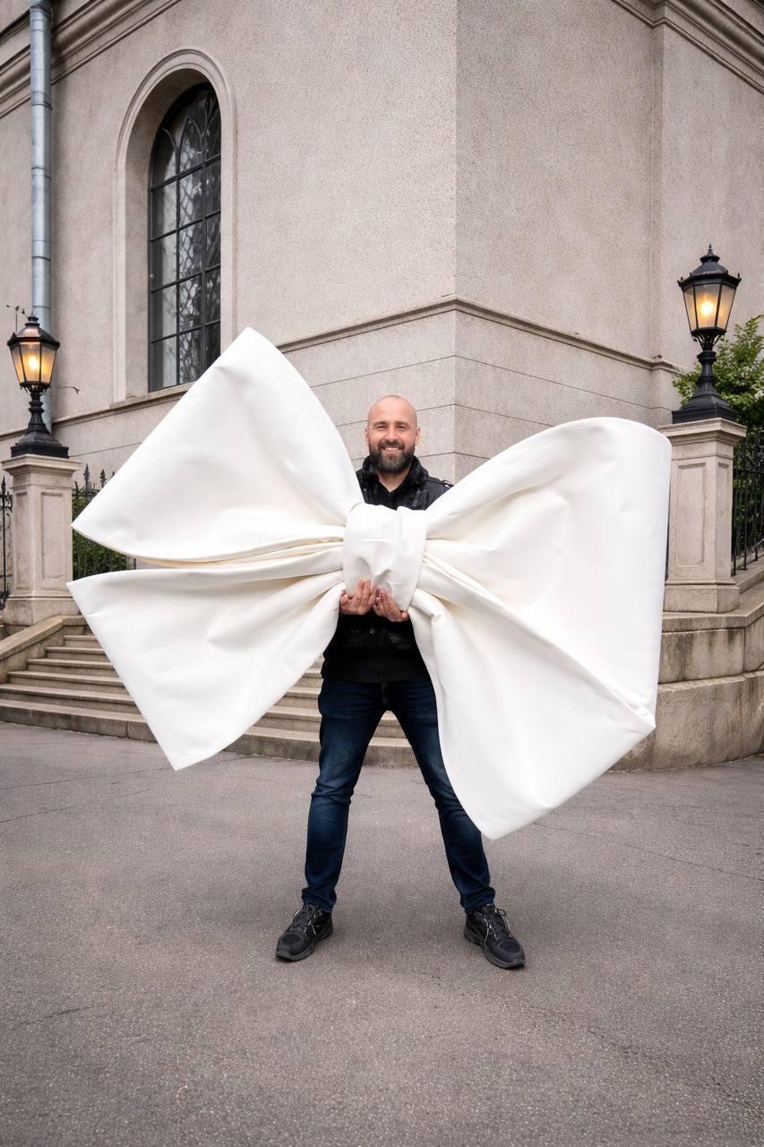 Giant bow elegant Christmas, birthday, decoration, holiday, surprise, gift, Valentine's Day, wedding car decoration