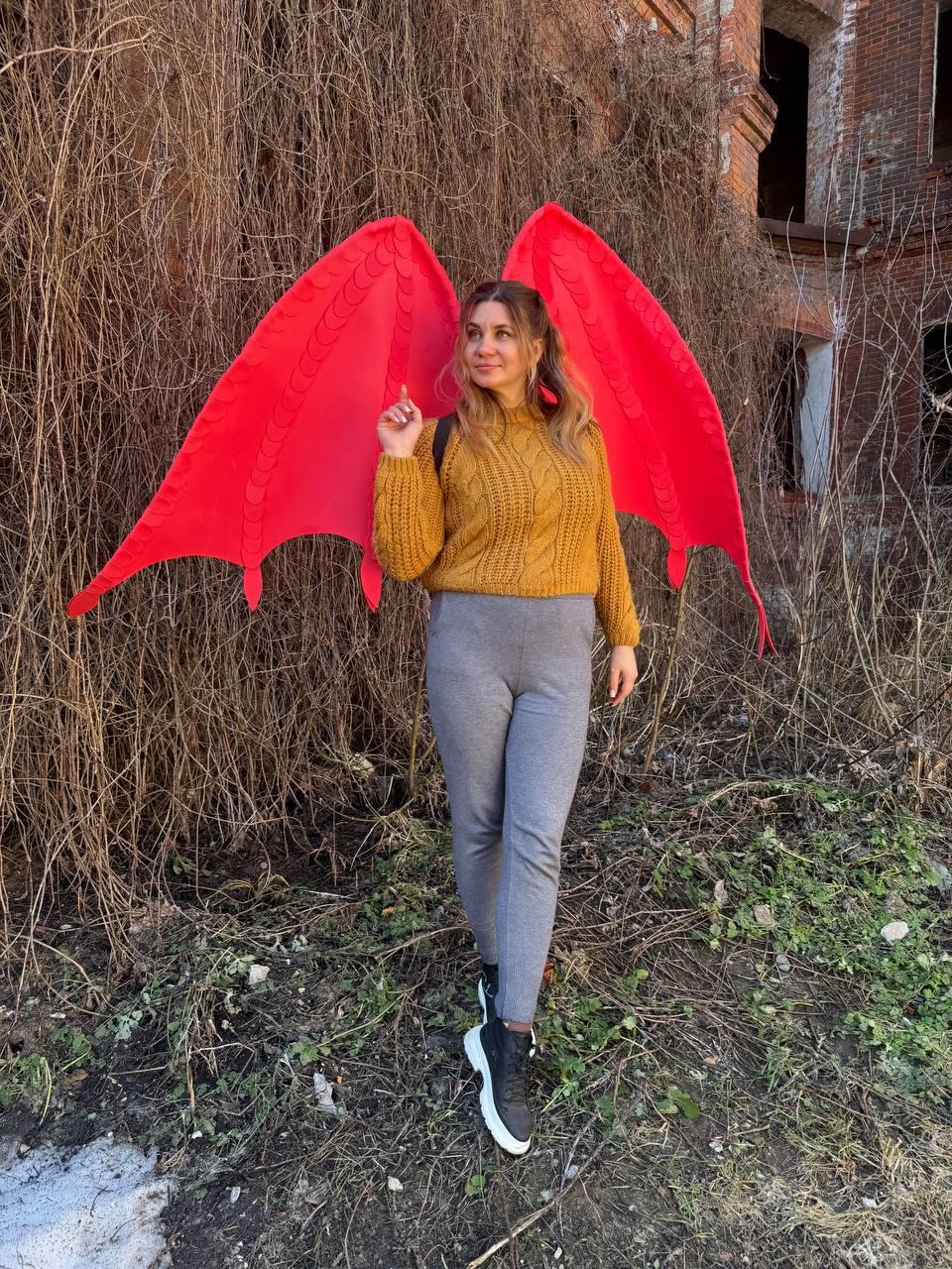Bat Wings Cosplay Costume, Vampire Demon Dragon Wings, Black Gothic Wings, Halloween Costume image 9