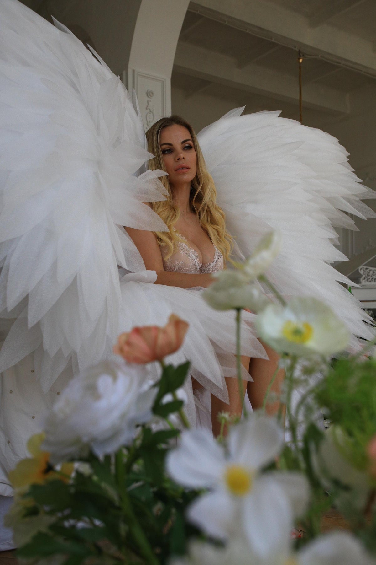 Realistic Angel Wings Costume Large White Angel Wings Adult Wearable Wings Fantasy Cosplay Wings for Photoshoot image 8