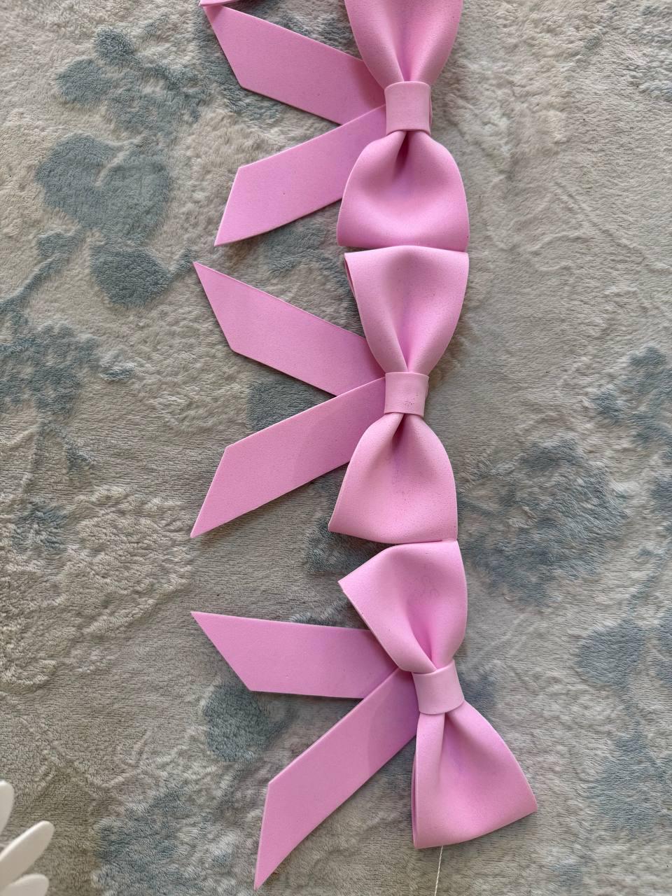 Pink Bow Garland, Bow Banner Party Decor, Birthday Wall Decoration, Baby Shower Garland, Wedding Bow Bunting, Nursery Decor image 11