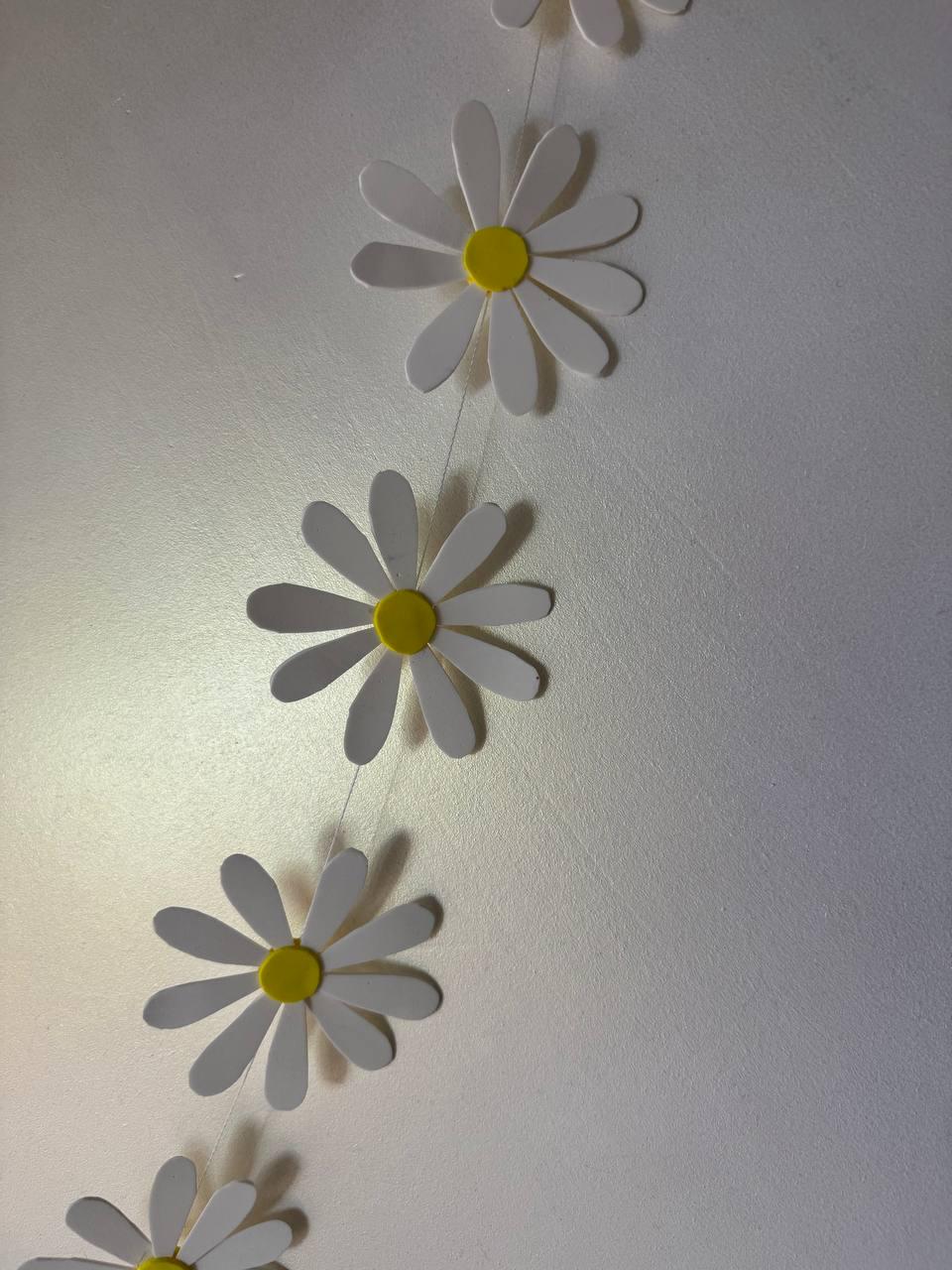 Daisy Garland Decor, Flower Banner Party Decoration, Spring Birthday Decor, Baby Shower Garland, Easter Mantel Garland, Summer Wall Decor image 10