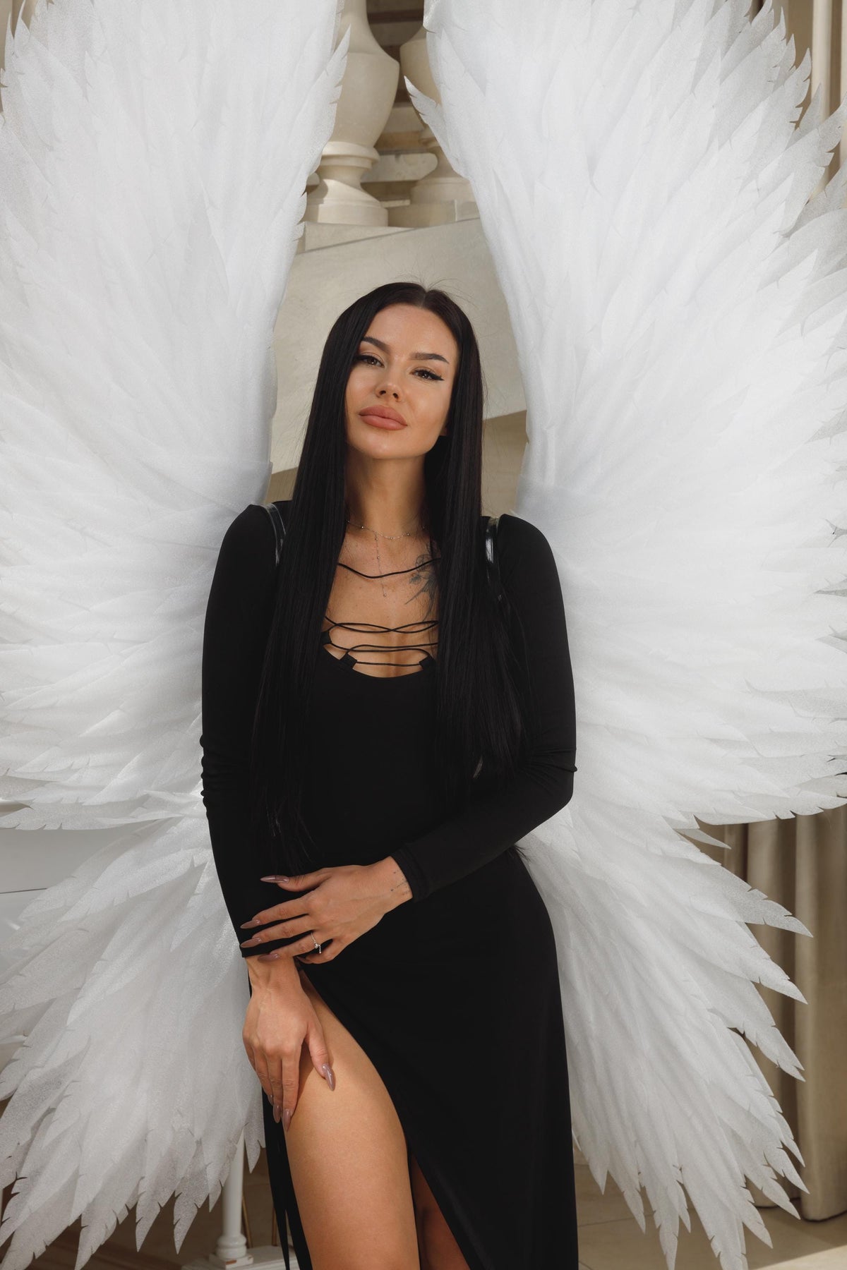 White angel wings- costume wings—wings for the 2026 festival-accessory for photo shoots image 4