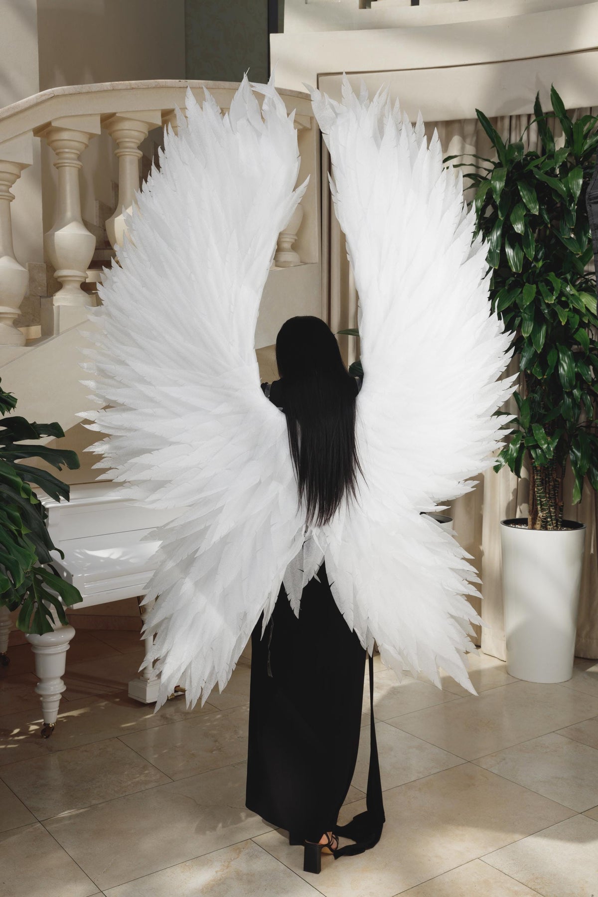 White angel wings- costume wings—wings for the 2026 festival-accessory for photo shoots image 6