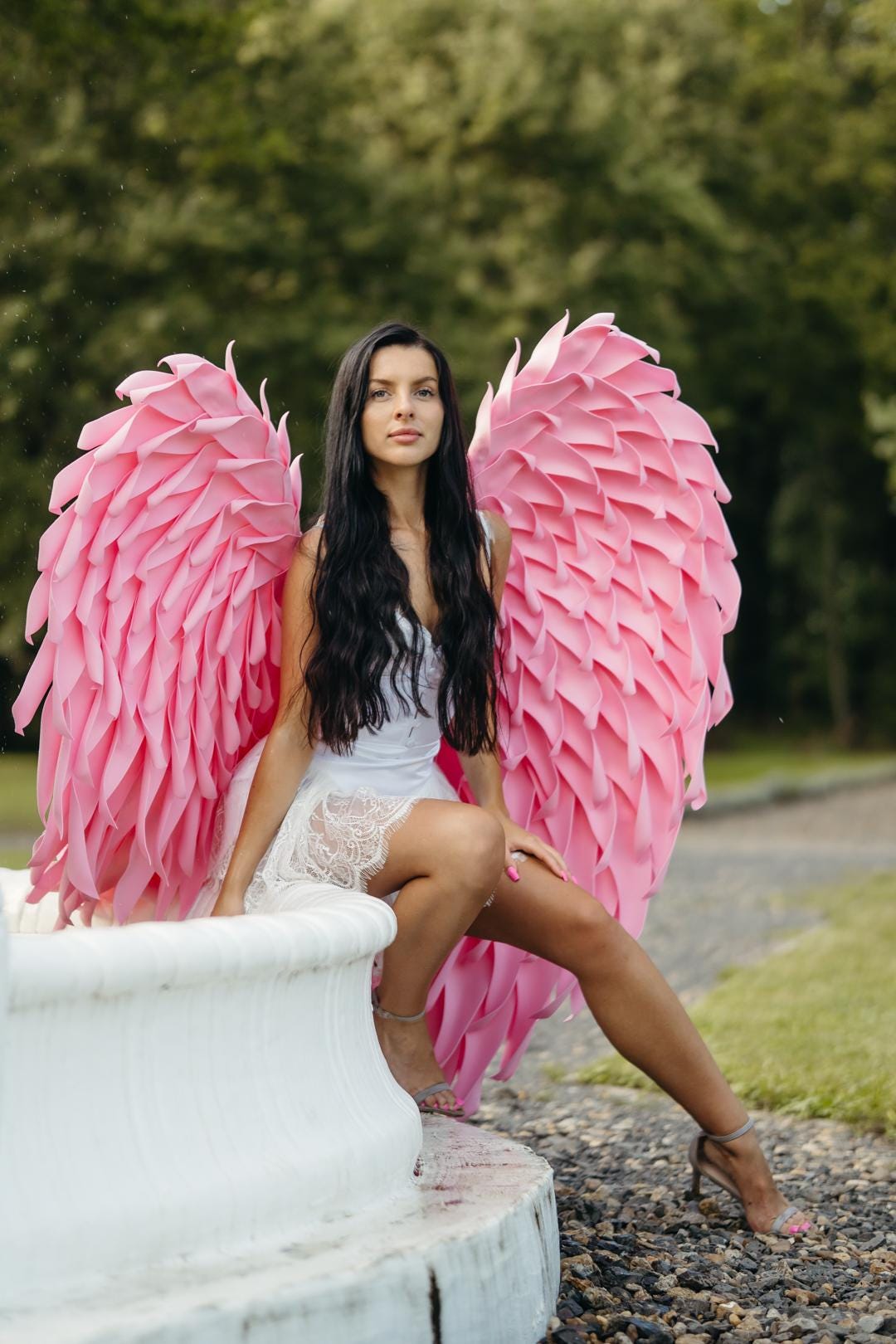 Pink Angel Wings Costume, Cosplay Accessory, Angel Costume Women, accessory for photo shoots 2026-Large pink wings image 4