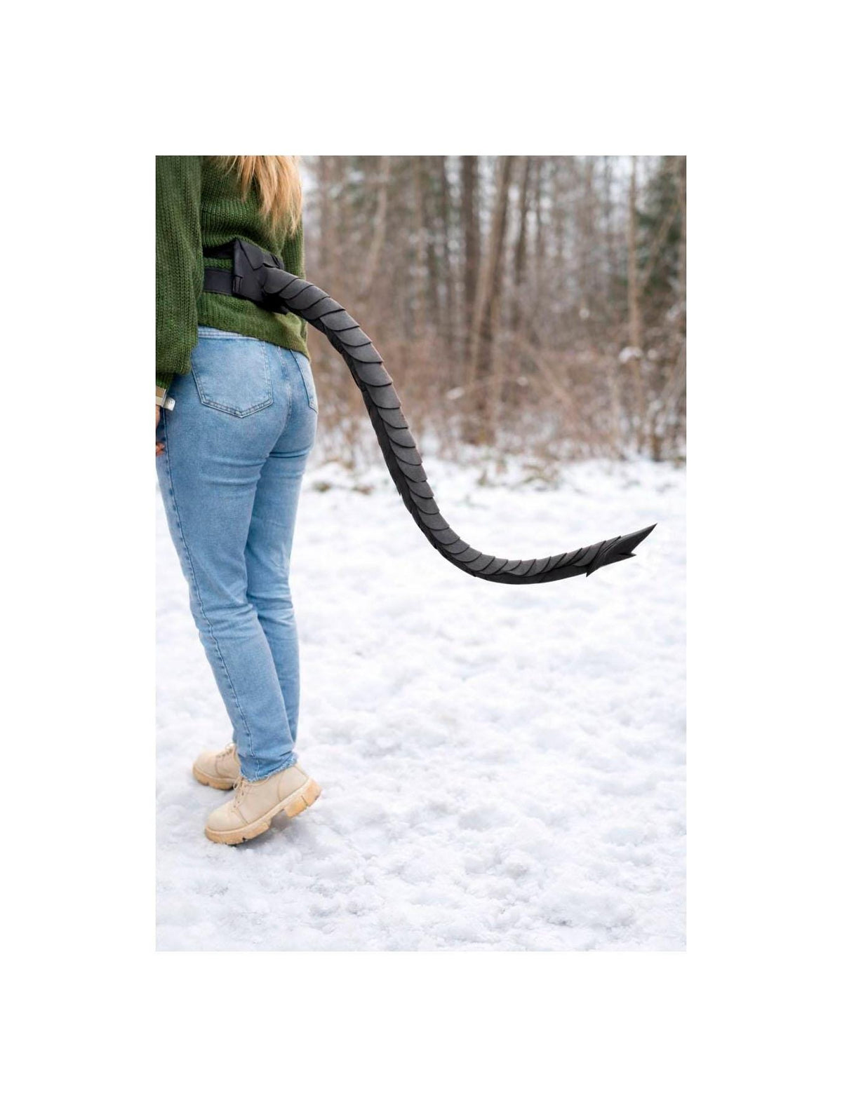 Dragon Tail Costume, Demon Cosplay Tail, Gothic Monster Prop, Animal Fantasy Accessory, Devil Halloween Outfit, Fursuit Costume Piece
