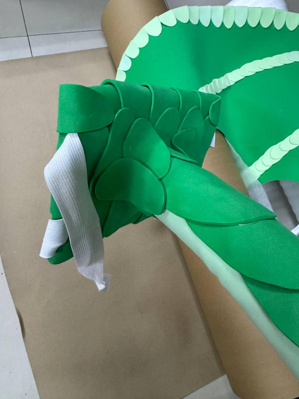 Green Dragon Wings and Tail Set, Dragon Cosplay Costume, Fursuit Dragon Tail, Fantasy Wings Costume, Adult Dragon Outfit image 7