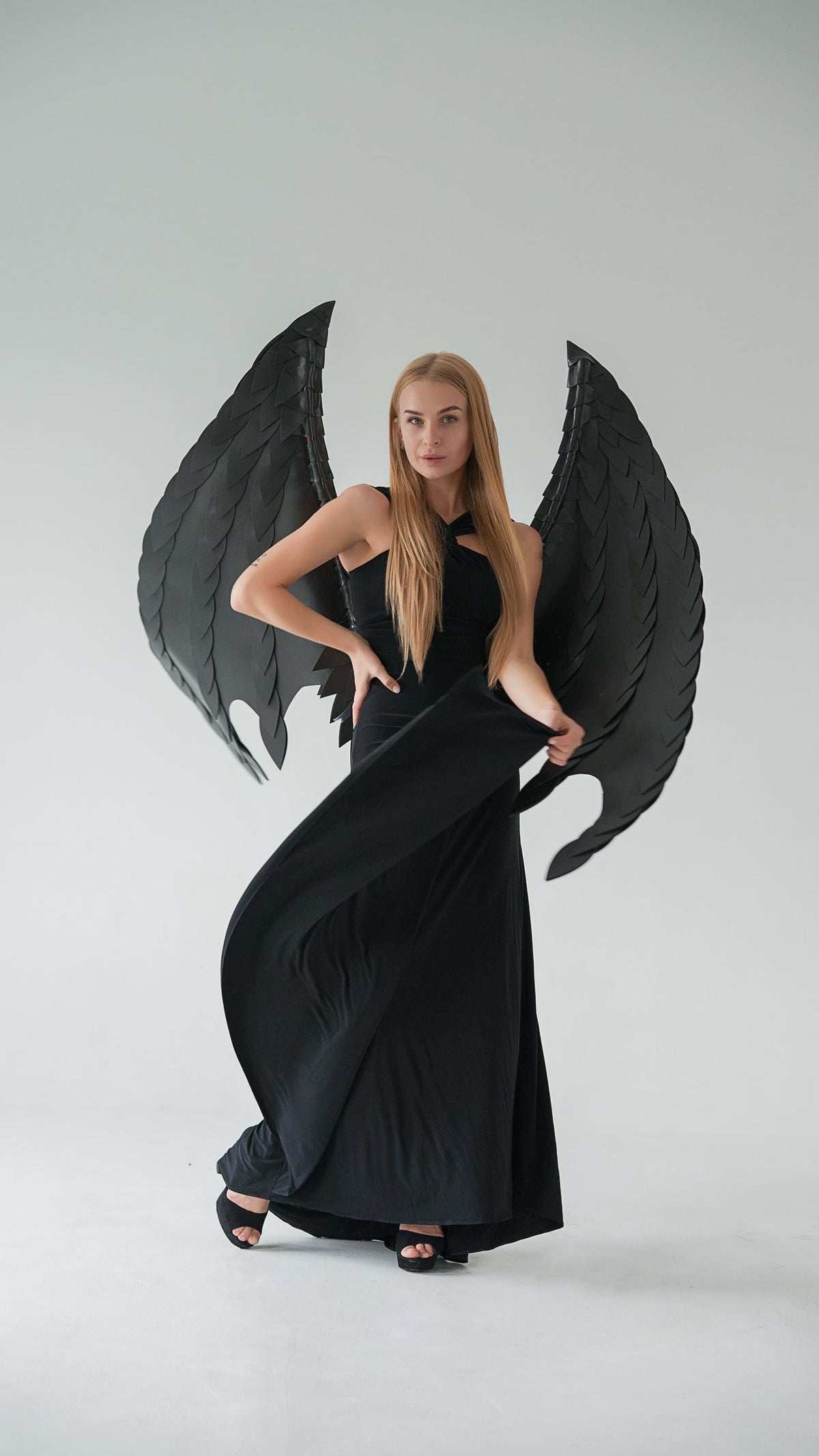 The dragon's large black wings – Cosplay, Festival, Party Wear- Vampire wings- bat wings- demon wings image 3
