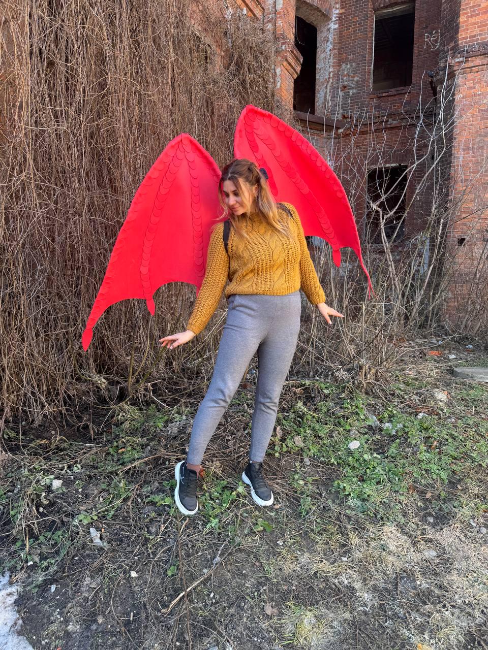 Bat Wings Cosplay Costume, Vampire Demon Dragon Wings, Black Gothic Wings, Halloween Costume image 7
