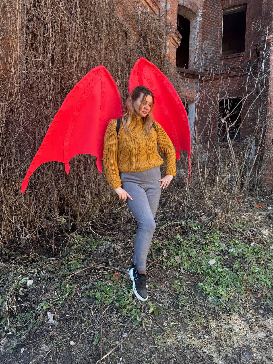 Bat Wings Cosplay Costume, Vampire Demon Dragon Wings, Black Gothic Wings, Halloween Costume image 10