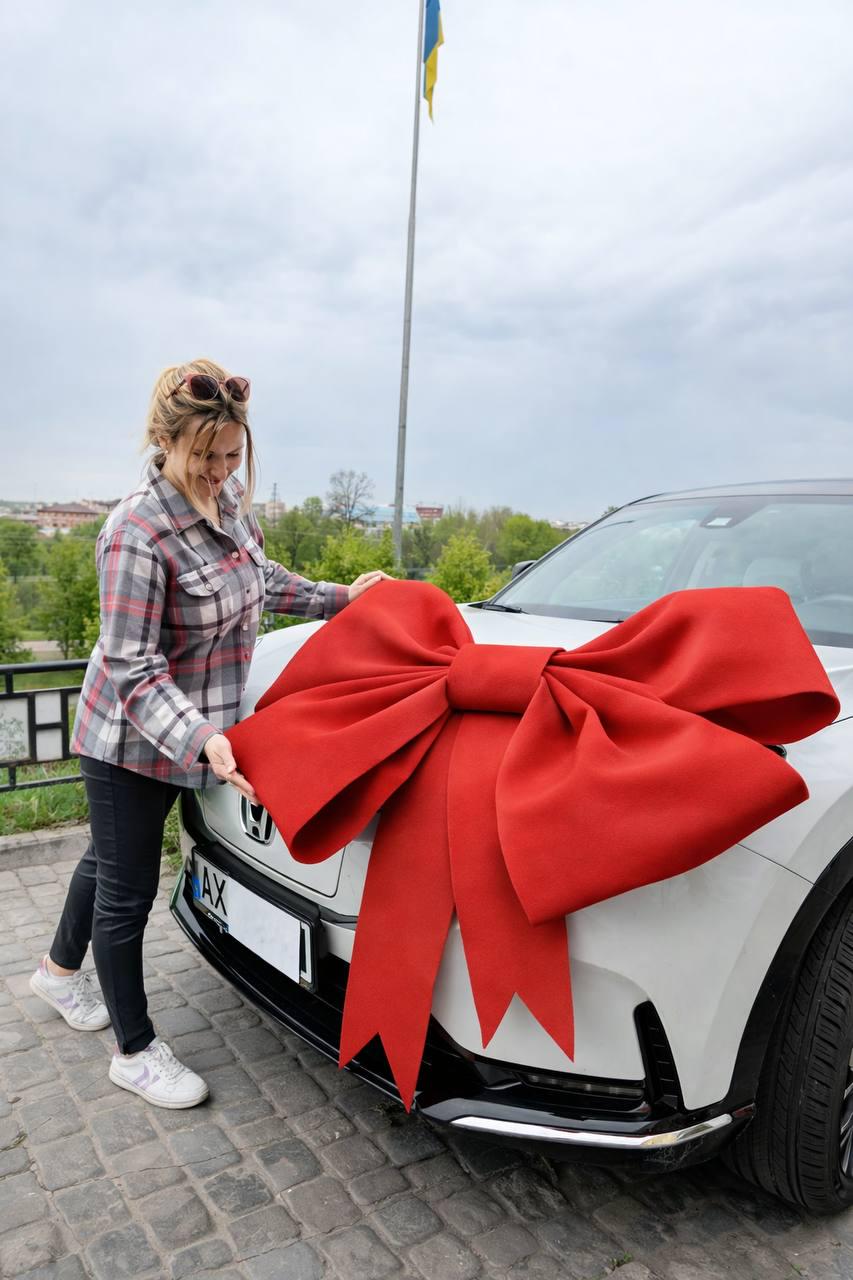Giant Red Car Bow, Large Decorative Gift Bow for Car, Wedding Car Decoration, Oversized Present Bow for Birthday Holiday Surprise