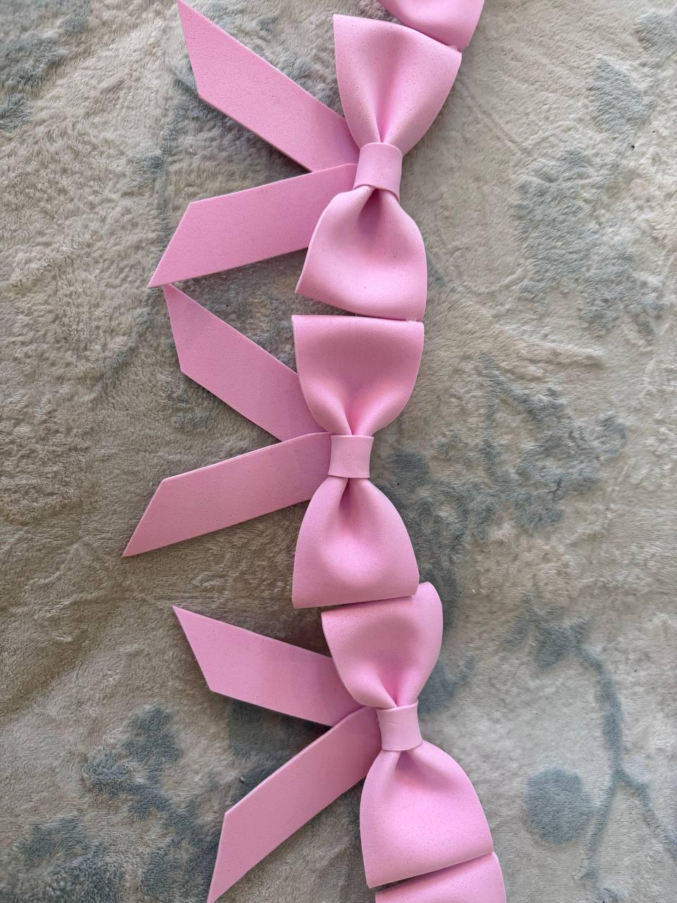 Pink Bow Garland, Bow Banner Party Decor, Birthday Wall Decoration, Baby Shower Garland, Wedding Bow Bunting, Nursery Decor image 12
