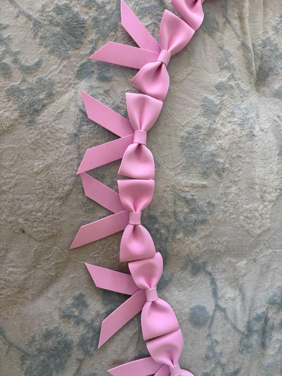 Pink Bow Garland, Bow Banner Party Decor, Birthday Wall Decoration, Baby Shower Garland, Wedding Bow Bunting, Nursery Decor image 10