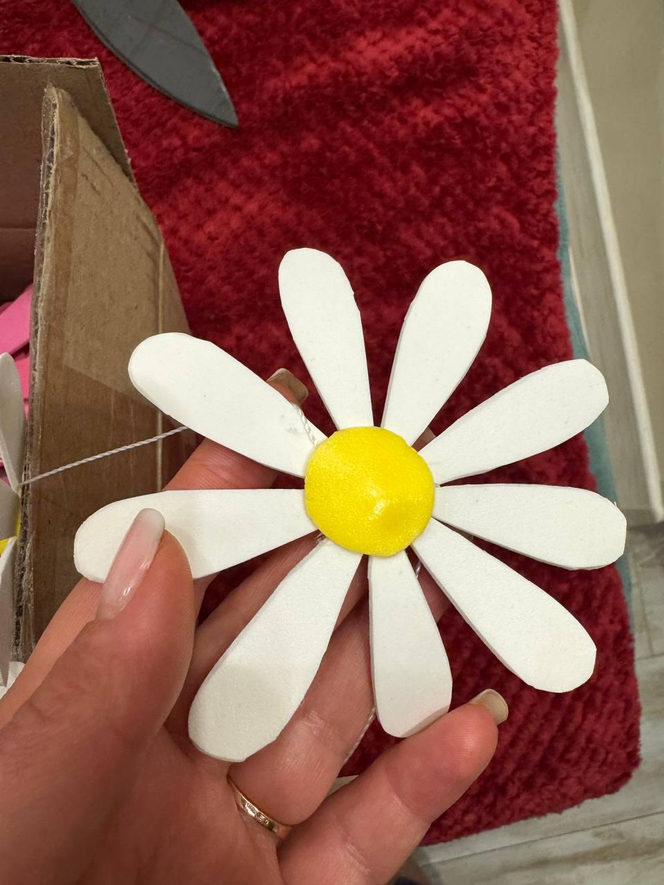 Daisy Garland Decor, Flower Banner Party Decoration, Spring Birthday Decor, Baby Shower Garland, Easter Mantel Garland, Summer Wall Decor image 7