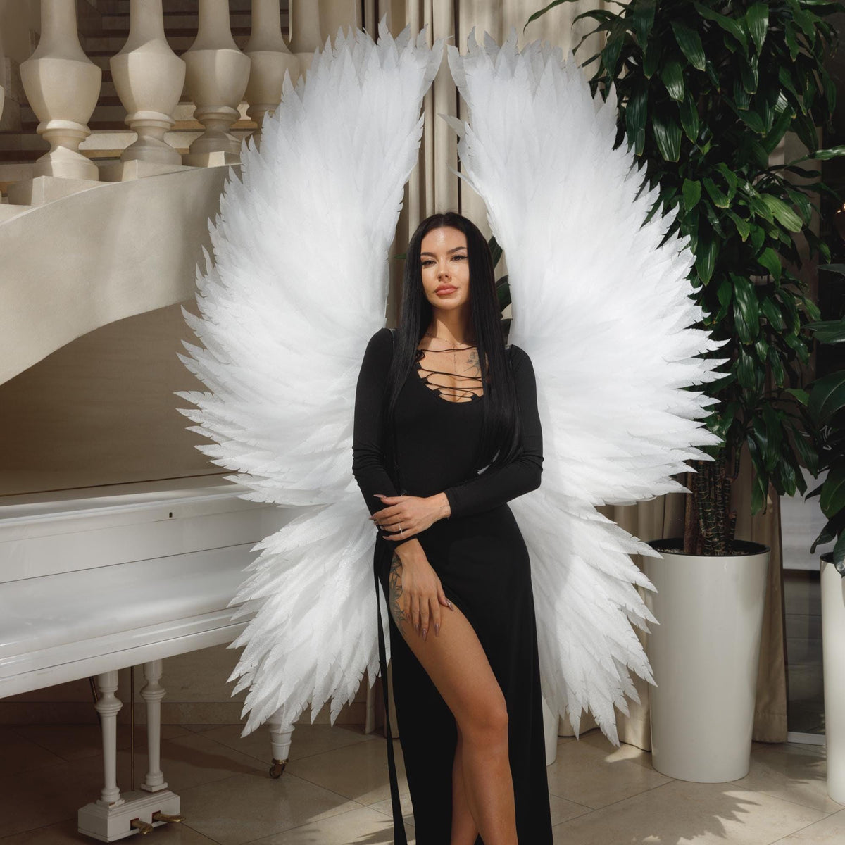 White angel wings- costume wings—wings for the 2026 festival-accessory for photo shoots