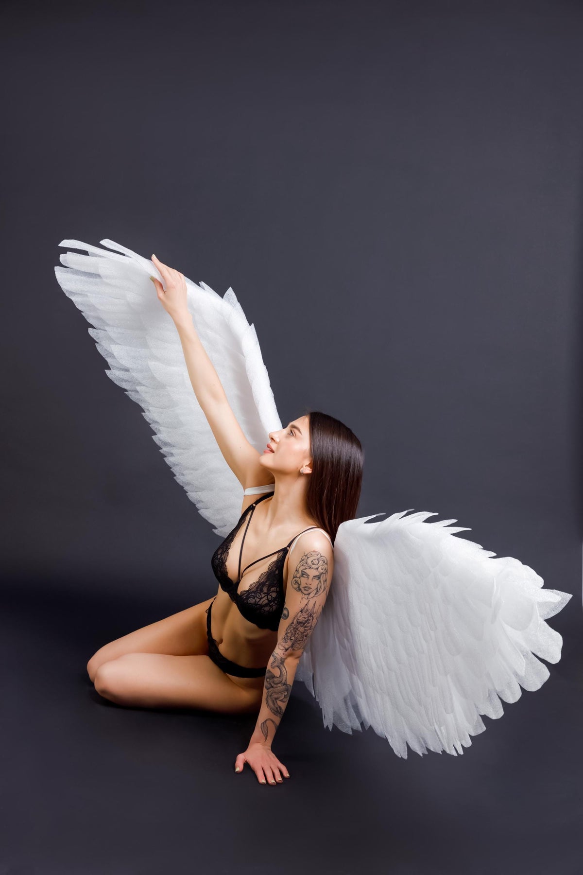 Delicate white angel wings - Angel cosplay costume - White angel wings for adults - Carnival wings image 8