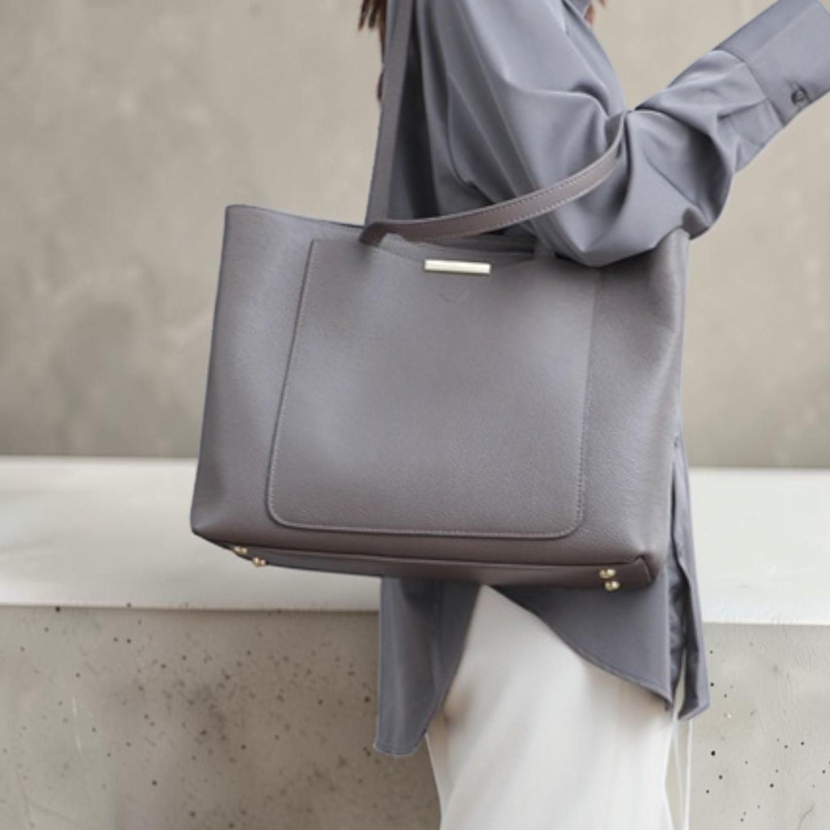 Large Leather Tote Bag Women, First Layer Cowhide Shoulder Bag, Large Capacity Handbag, Casual Everyday Purse, Fashion Commuter Work Tote image 7