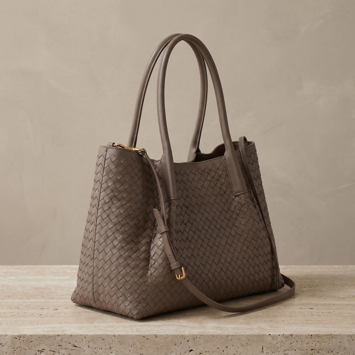 Handwoven Leather Tote Bag, Woven Leather Shoulder Bag, Soft Genuine Leather Purse, Minimalist Quiet Luxury Handbag, Gift for Her